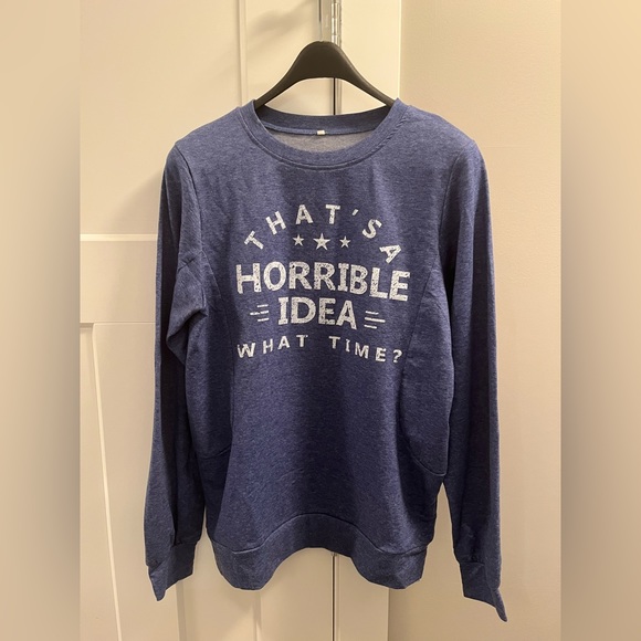 Fun Blue crew neck sweatshirt - Picture 1 of 1